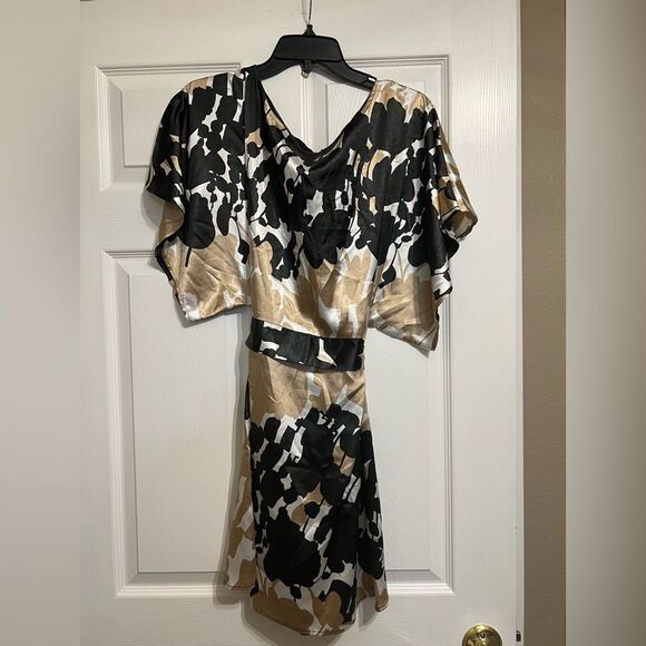 BCBGMaxAzria Black and Gold Dress - Picture 1 of 5